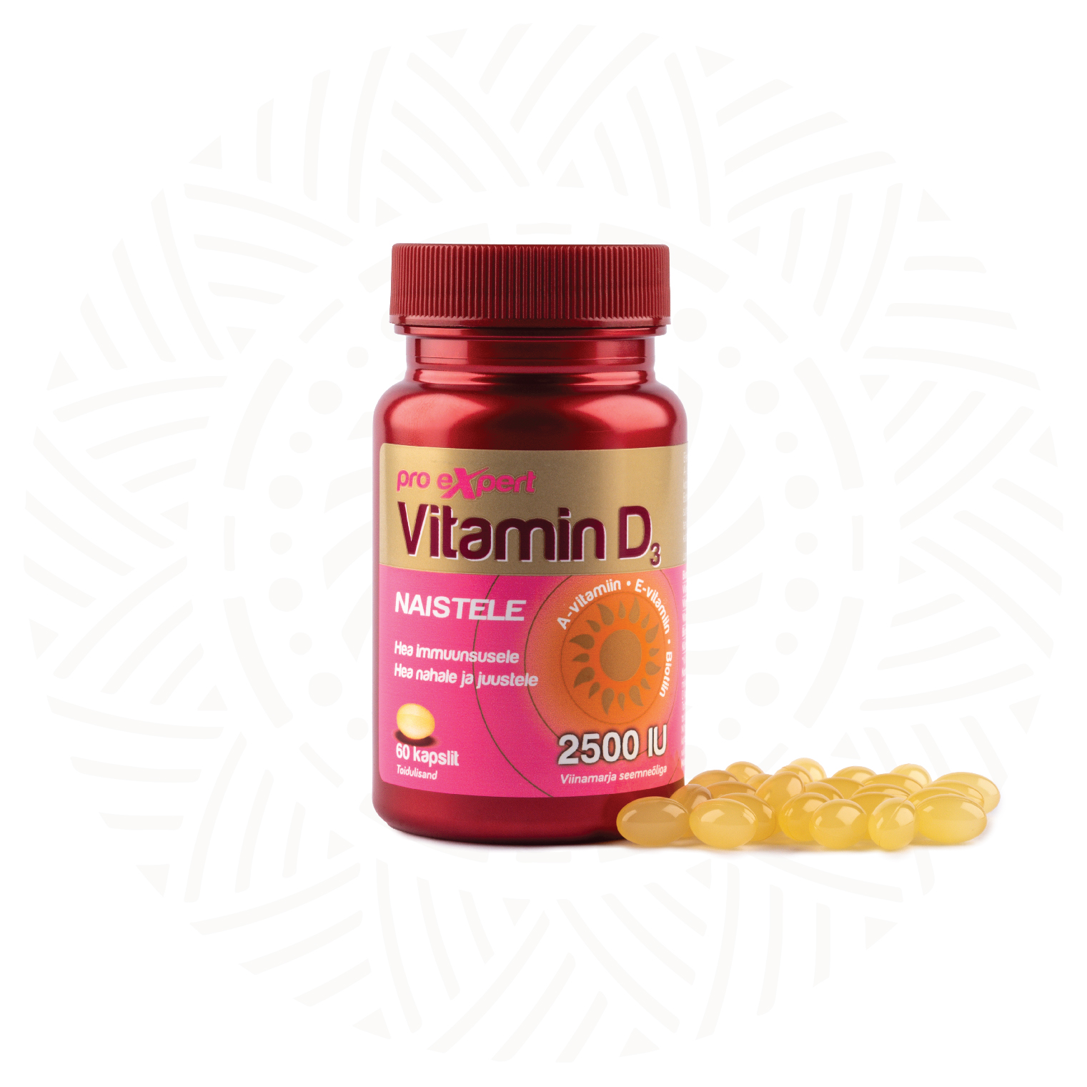 Vitamin D3 Pro Expert 2500IU olikapslid naistele N60
